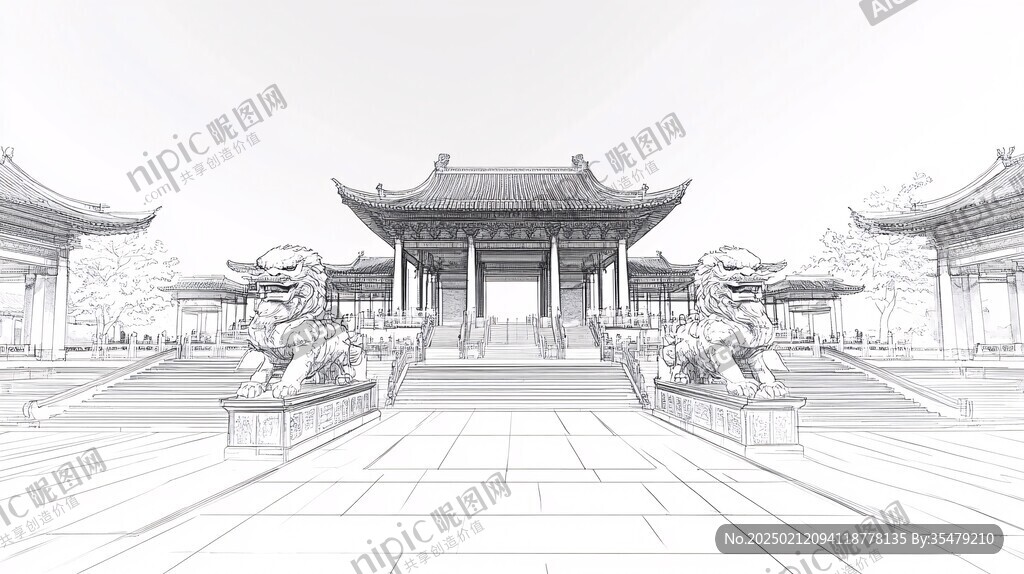 江浦文庙线稿