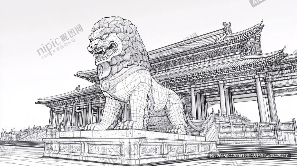 总统府线稿