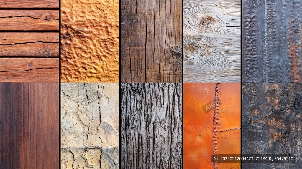 多种颜色木板木材