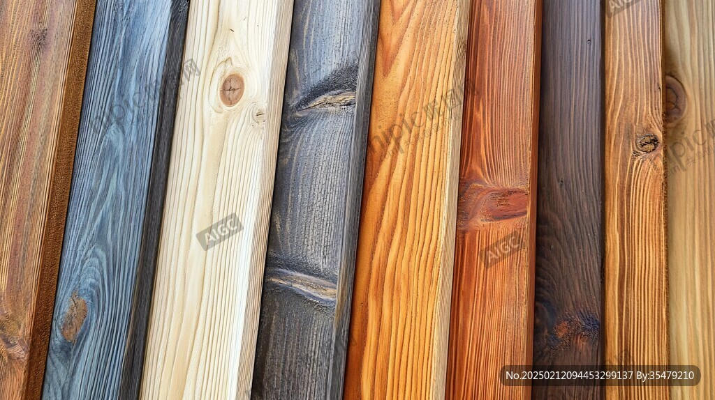 多种颜色木板木材