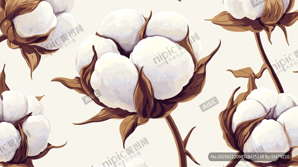 棉花包装插画