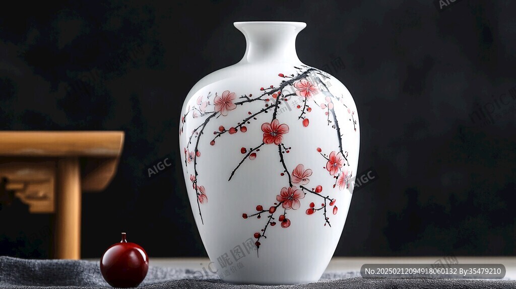 梅花图瓶