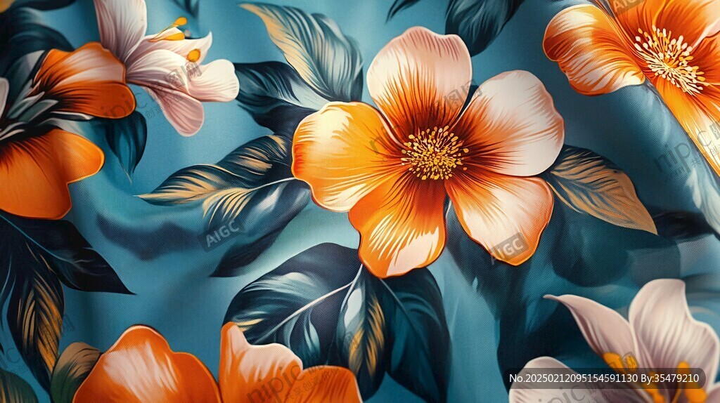3d浮雕缤纷花卉