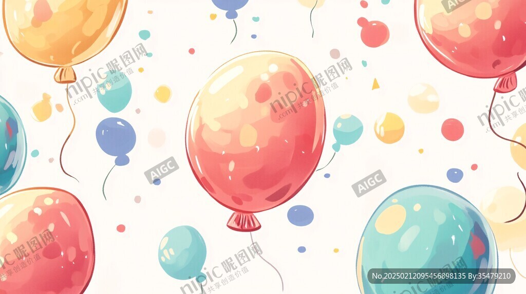 创意气球插画