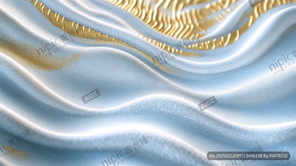 金色抽象流体纹理背景