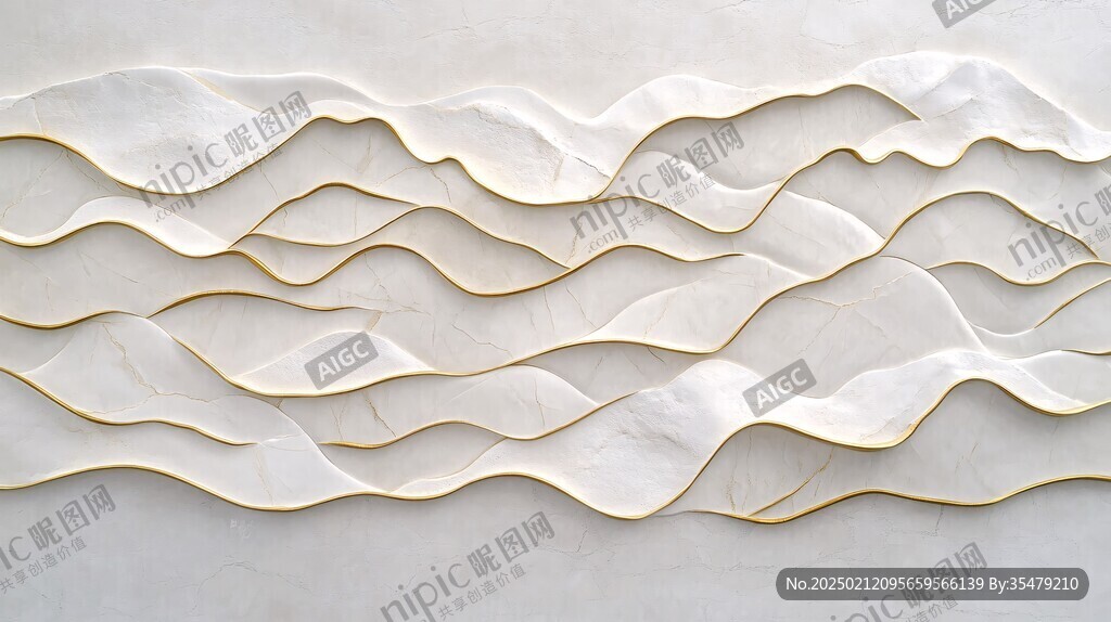 波浪元素墙面