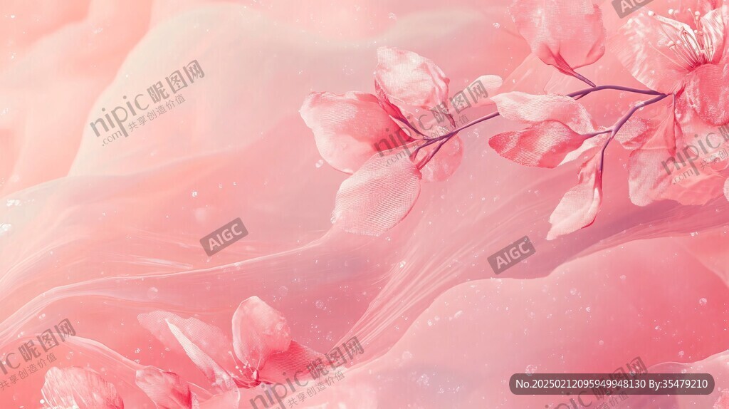梦幻背景杏花杜鹃花