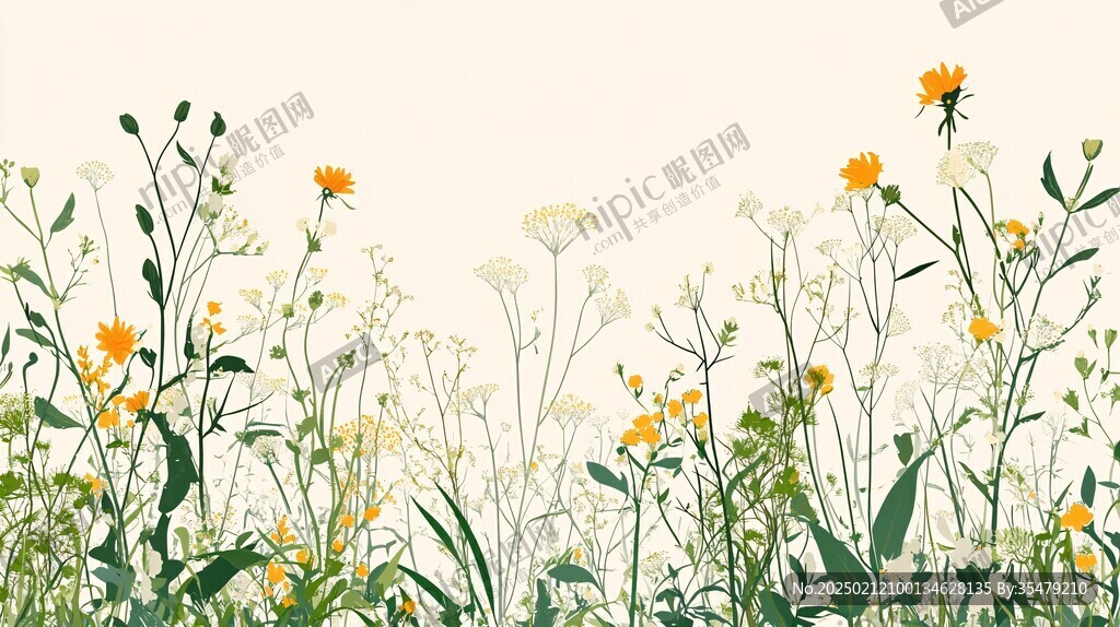 金盏花插画