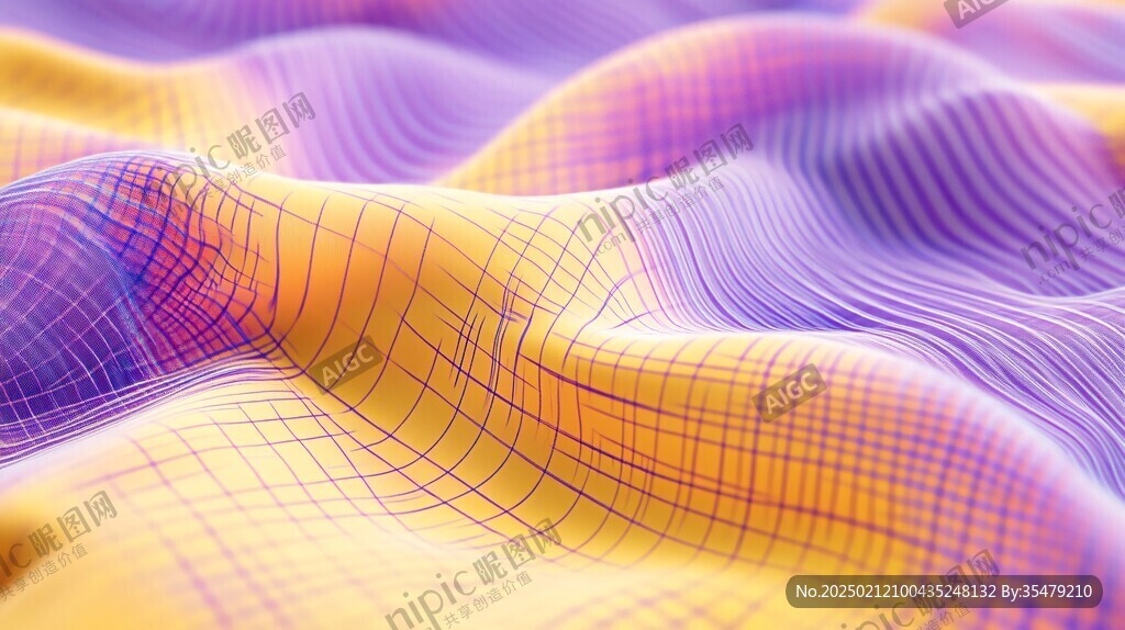3d波浪线弧线弧形山