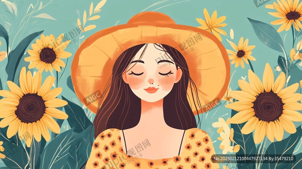 立夏节气美女假期旅游