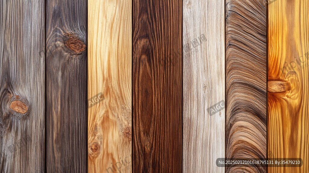 多种颜色木板木材