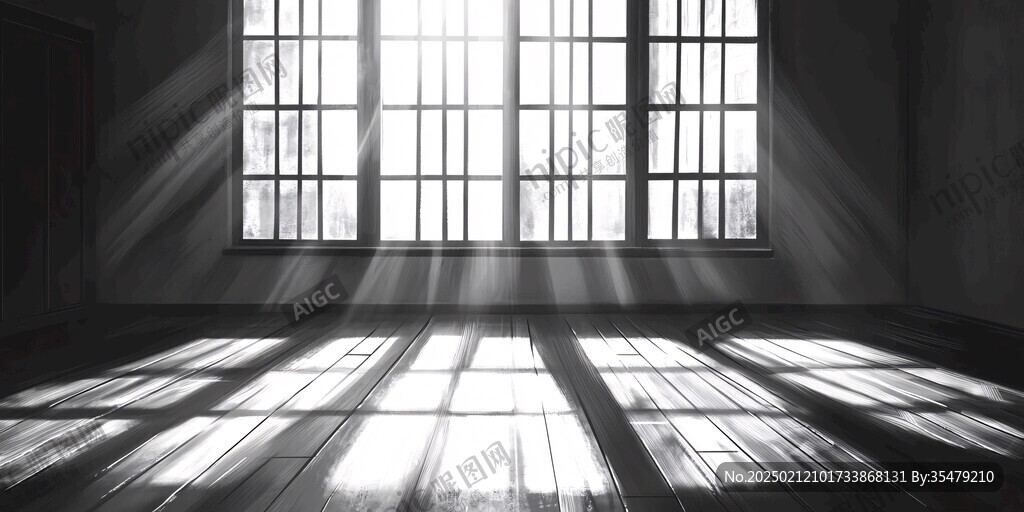 阳光照进室内背景