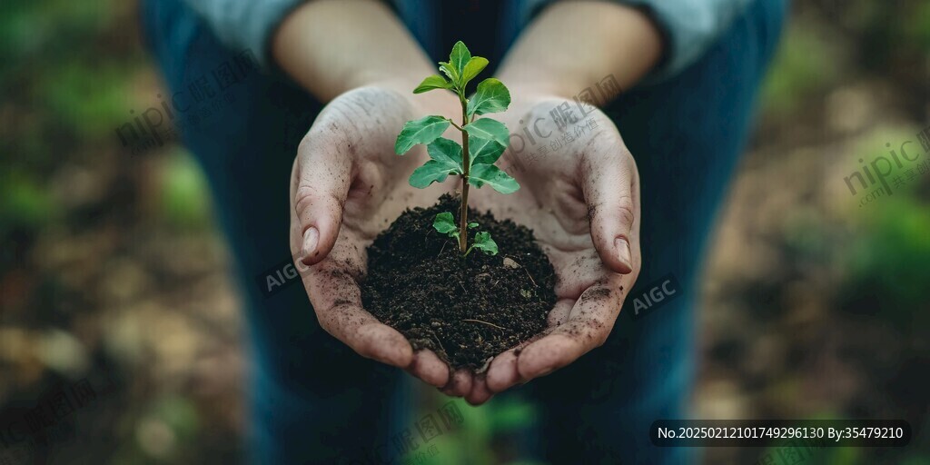 手心里的植物