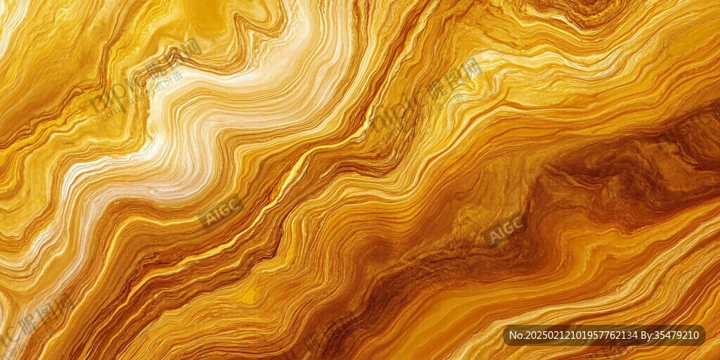 金色抽象流体纹理背景