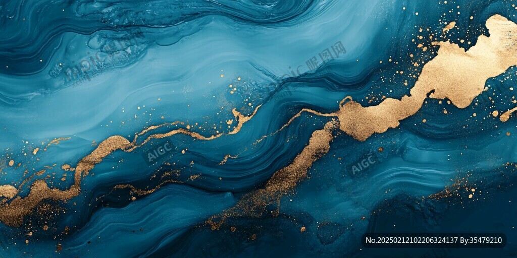 流体大理石金色素材