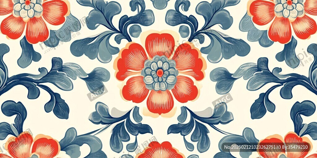 中式高档北欧艺术花纹