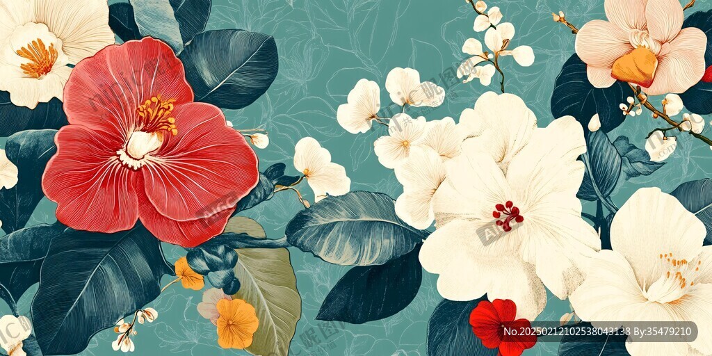 扶桑花插画