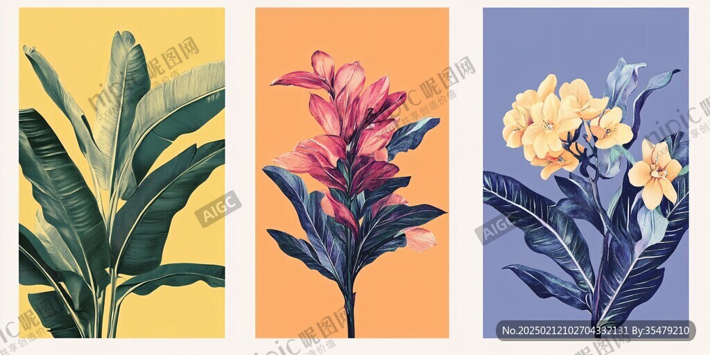 植物扁平插画