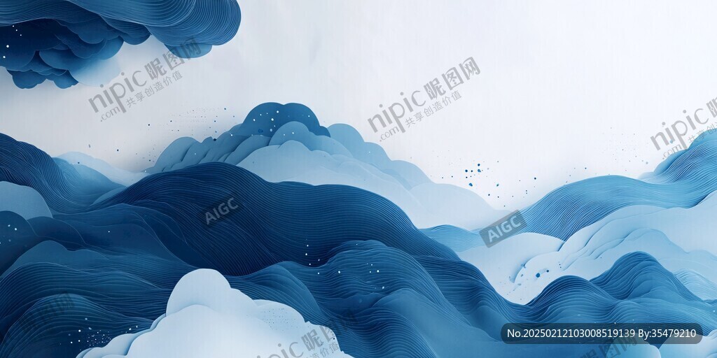 抽象线条山水背景