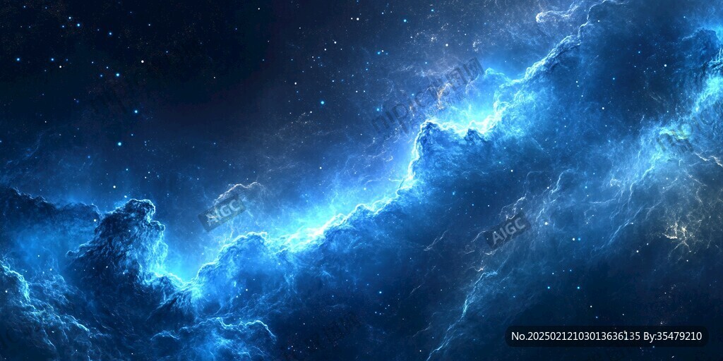炫酷蓝色宇宙背景