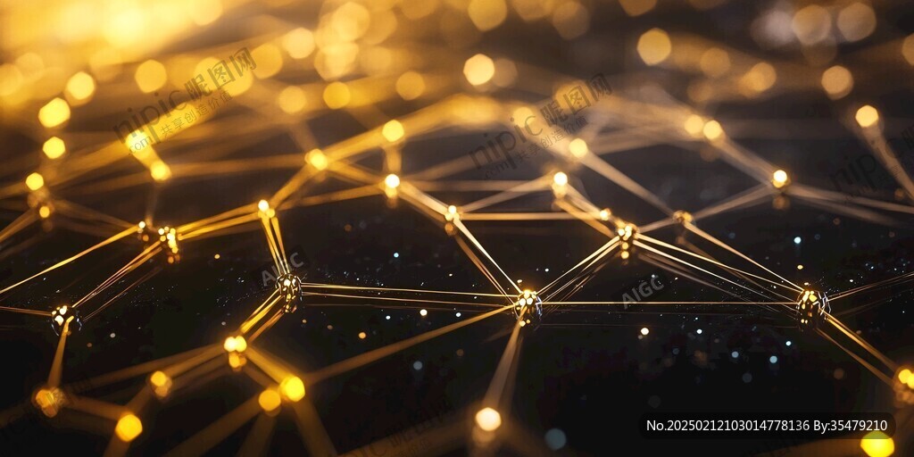 橙色科技信息网络光线
