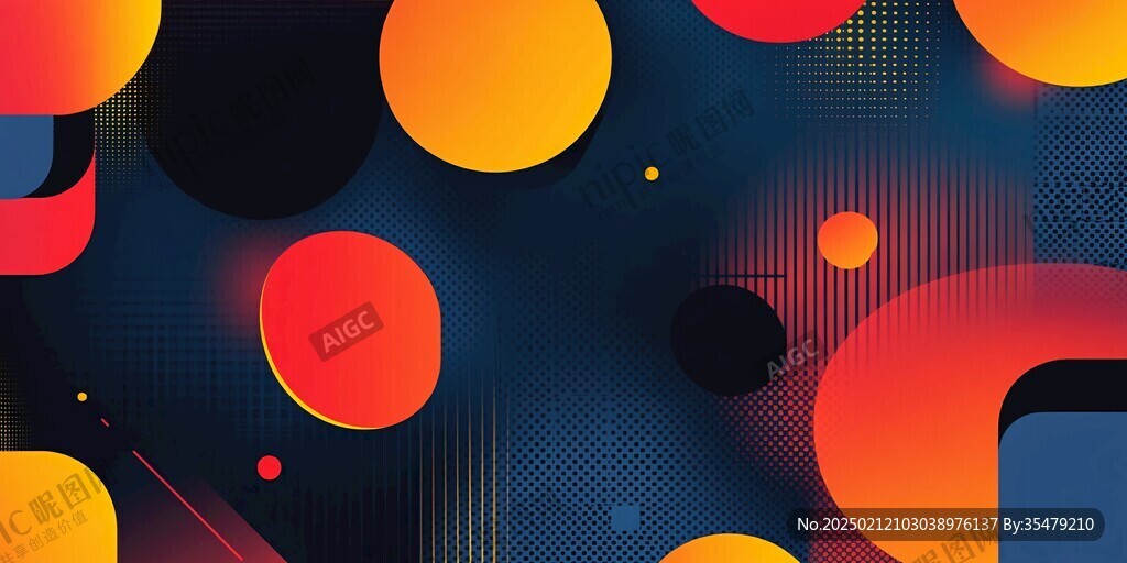 圆点渐变海报素材设计