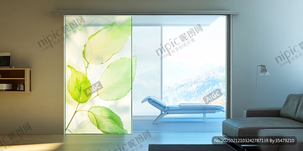 大气客厅落地门窗场景