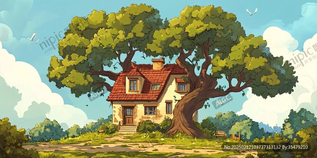 大树与小屋