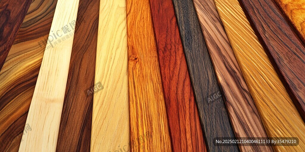 多种颜色木板木材