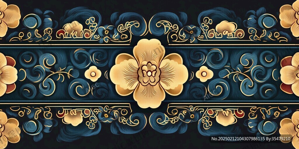 描金花纹