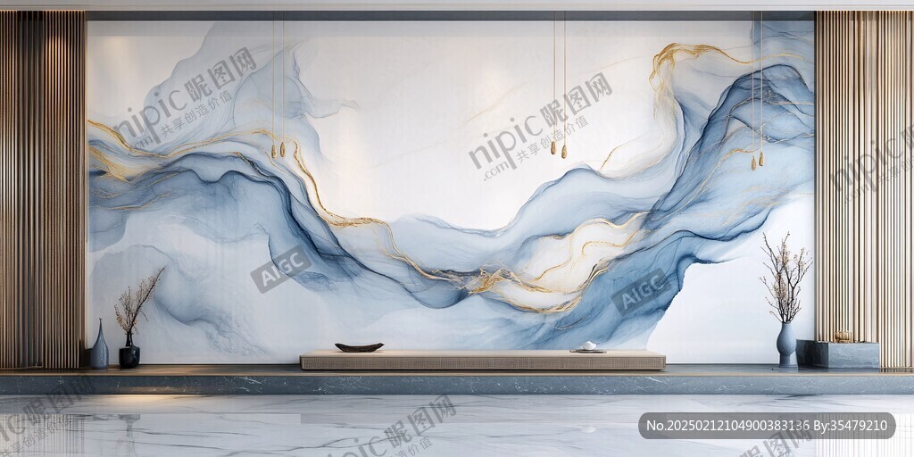 禅意线条高端壁画