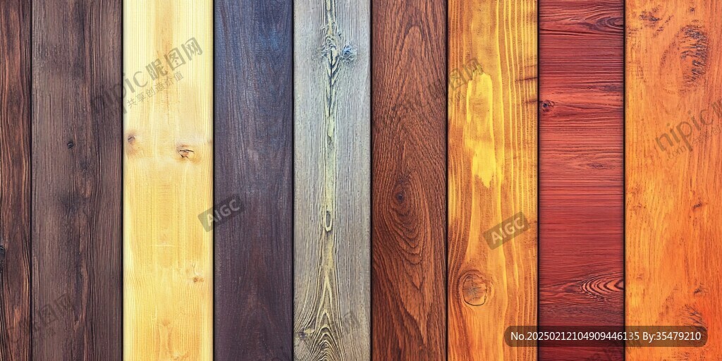 多种颜色木板木材