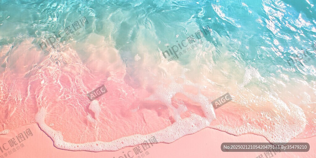 海洋渐变抽象流体画
