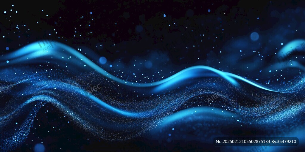 科幻感蓝色流动感背景