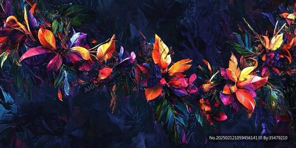 油画花卉百合
