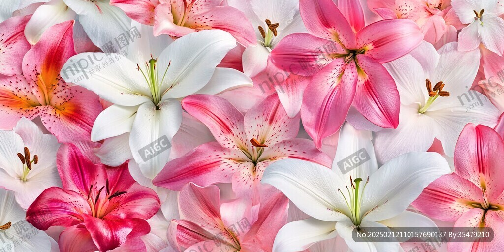 粉色百合花背景