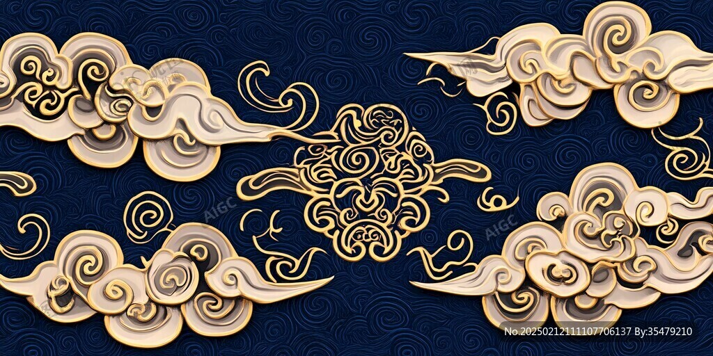 宋代云图高端云纹装饰