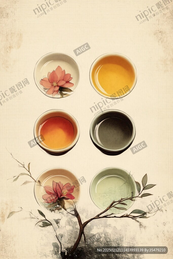 茶叶意境图形
