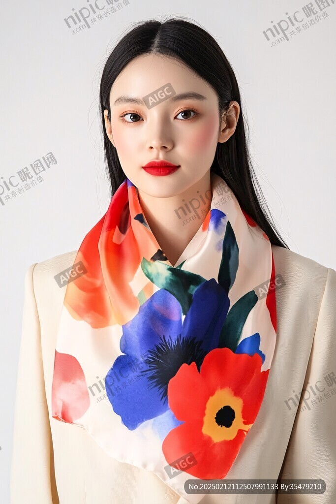 大花方巾