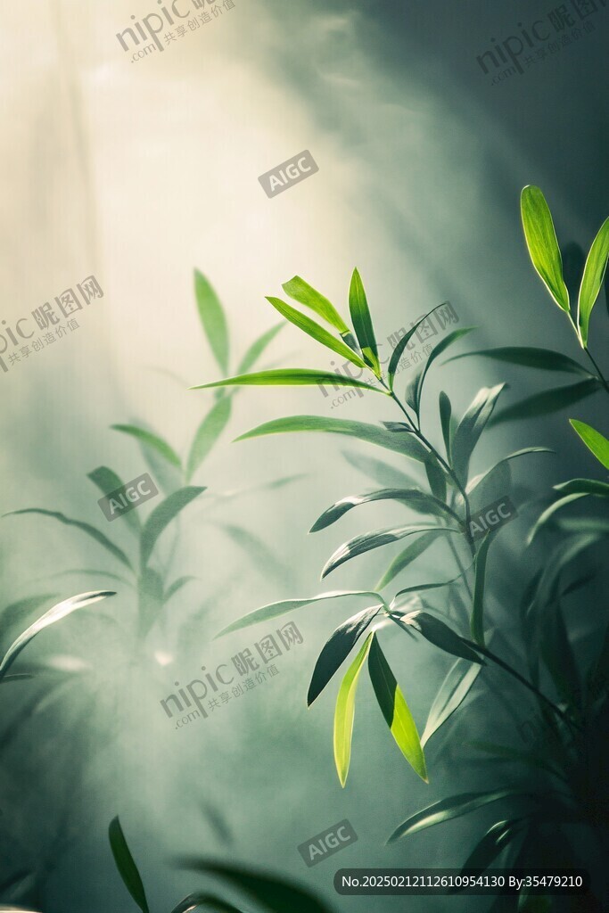 光影枝叶背景
