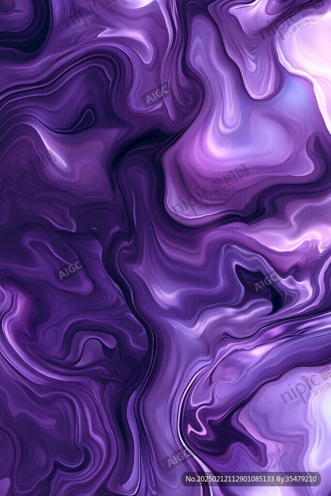 紫色梦幻流体画