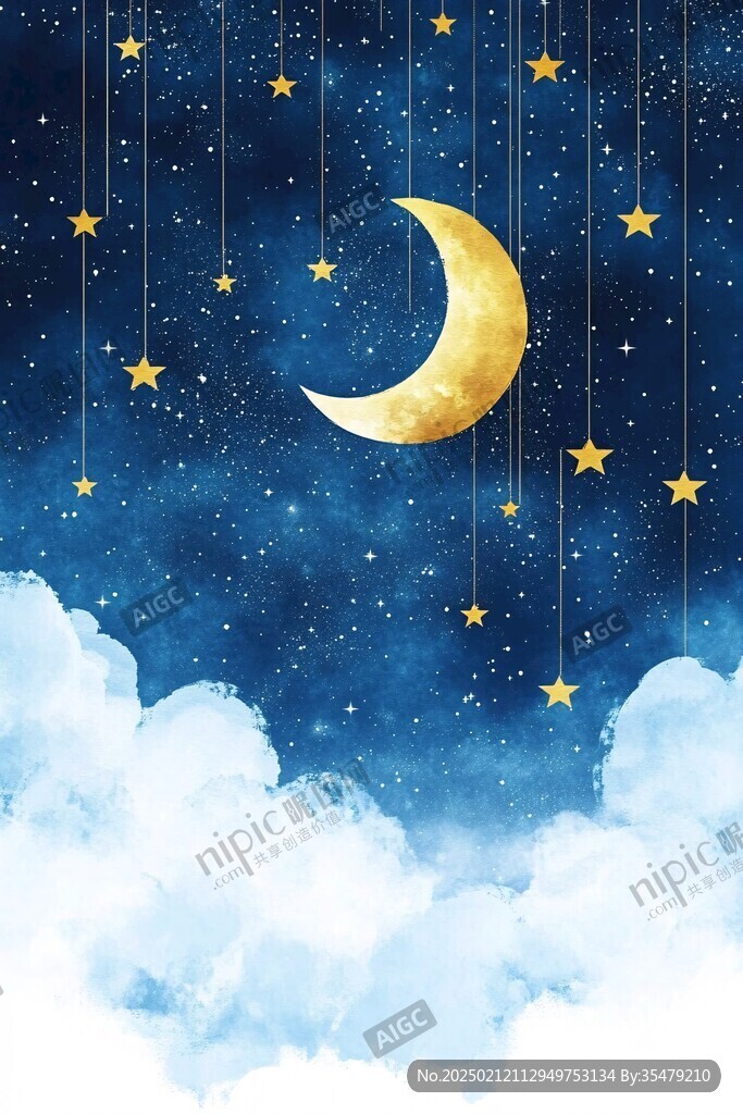 蓝月夜梦幻唯美奇幻