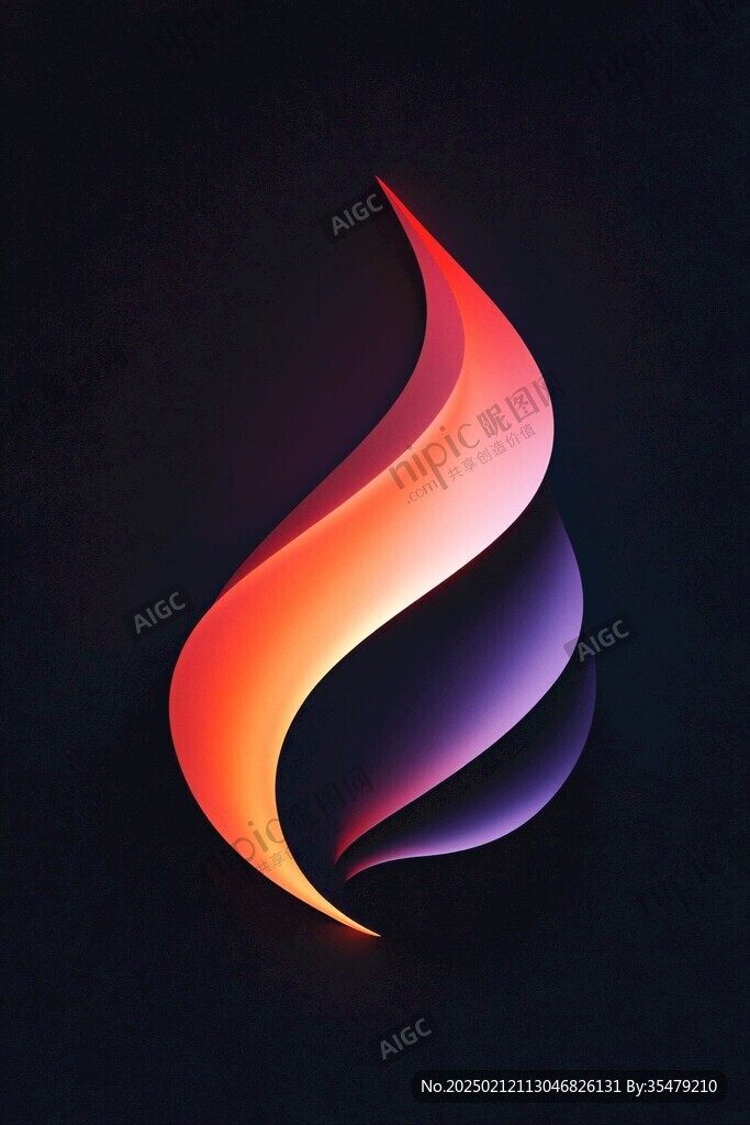 渐变插画logo