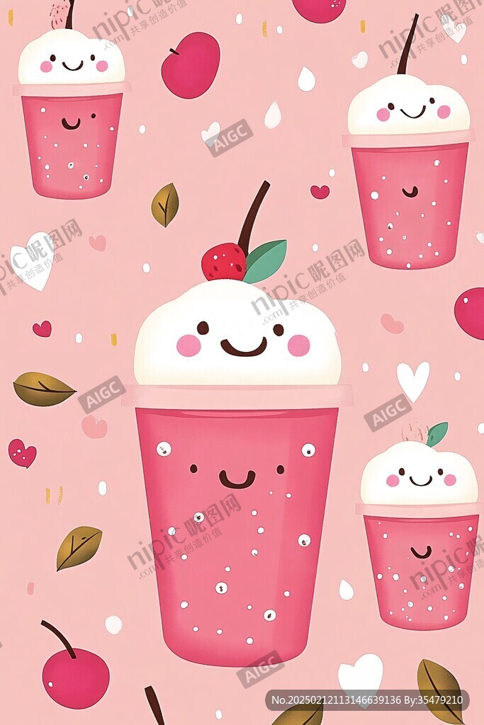 520奶茶插画