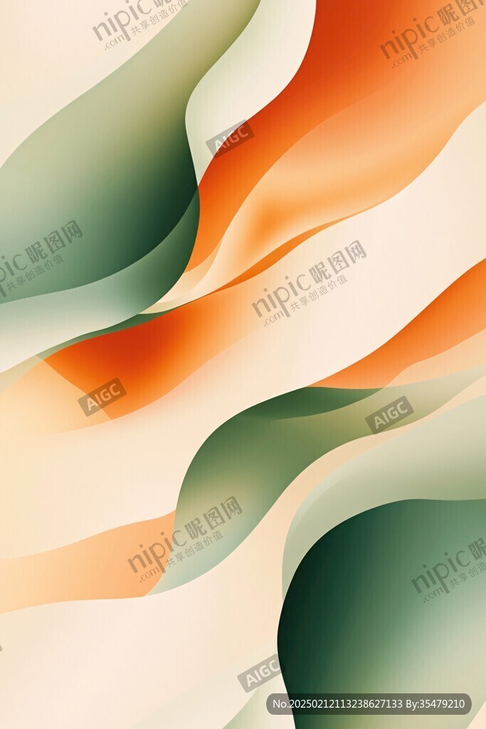 简洁大气拼色曲线纹理