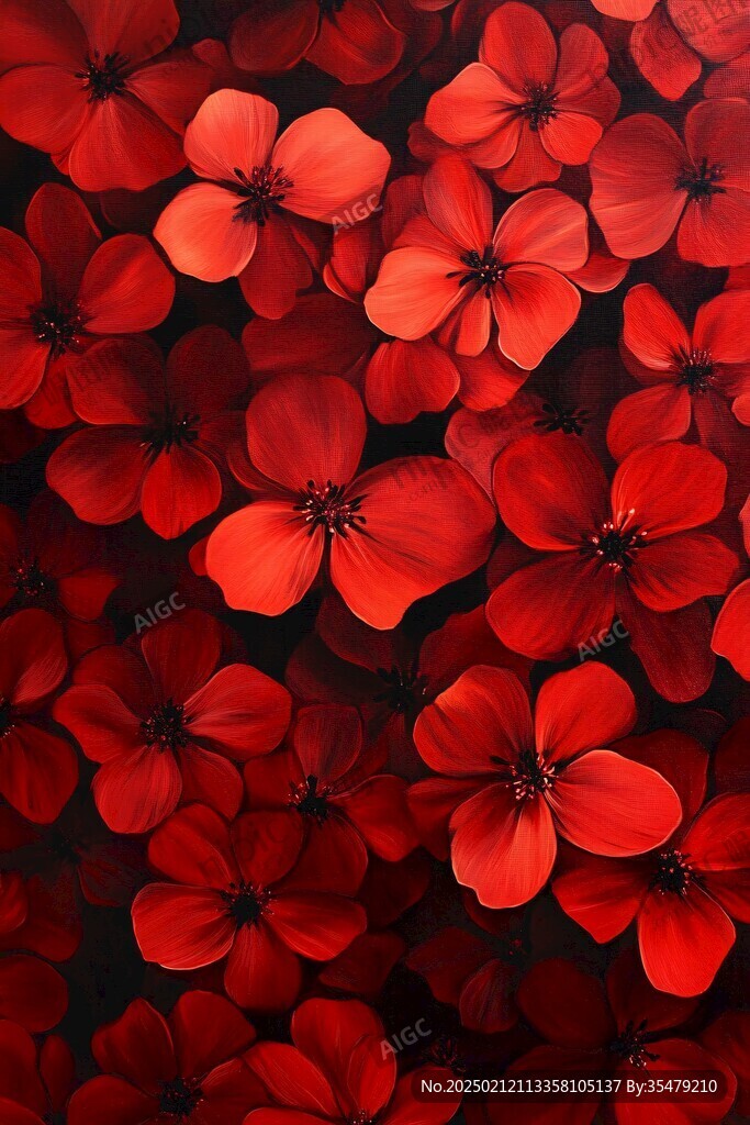 红色鲜花花瓣
