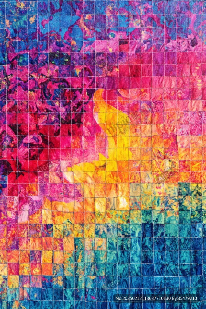 彩色马赛克拼贴画