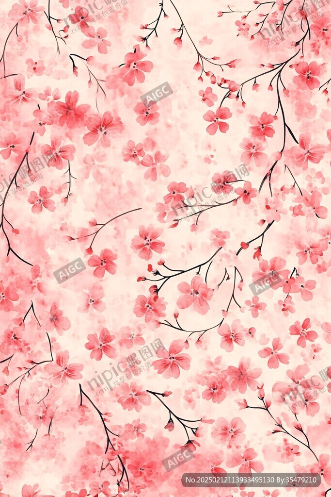 樱花桃花背景底纹