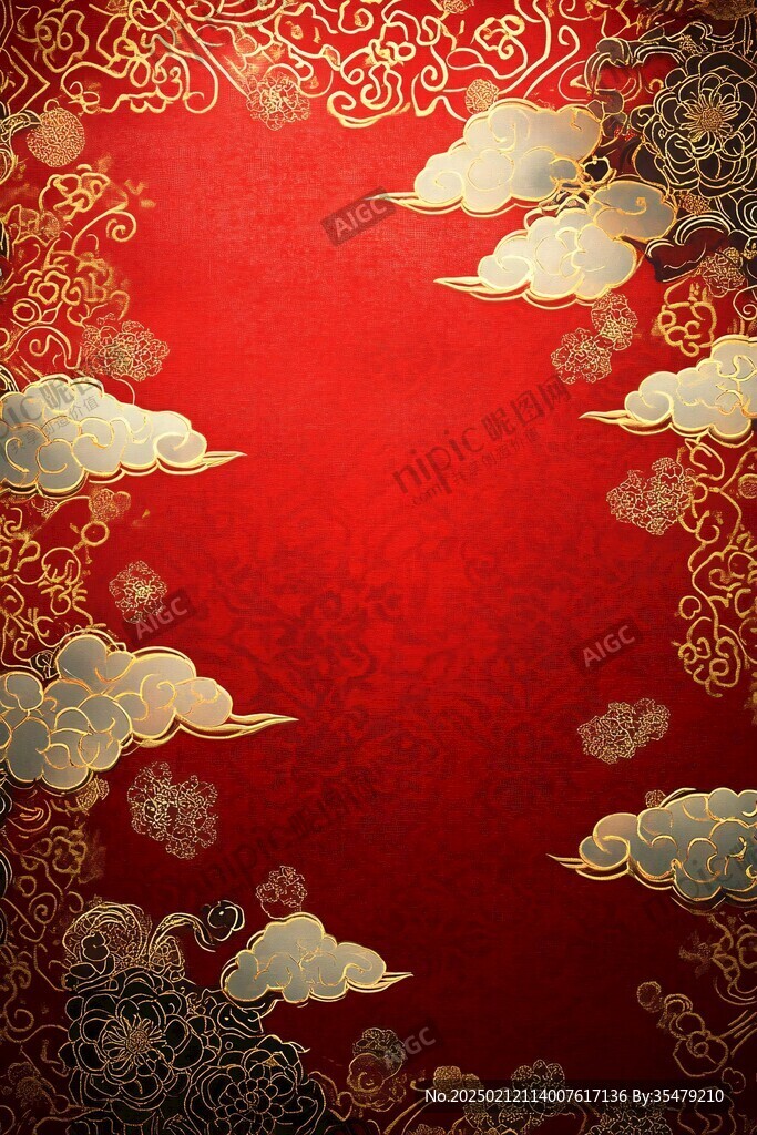 中式红色背景
