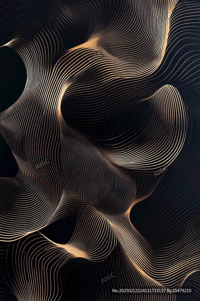 4d金色线条艺术